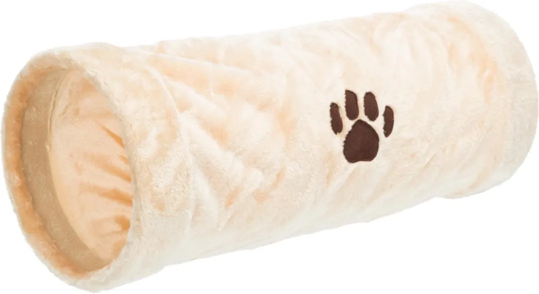 Trixie Kattentunnel Pluche Beige - 22x22x60cm - afbeelding 3 van 6