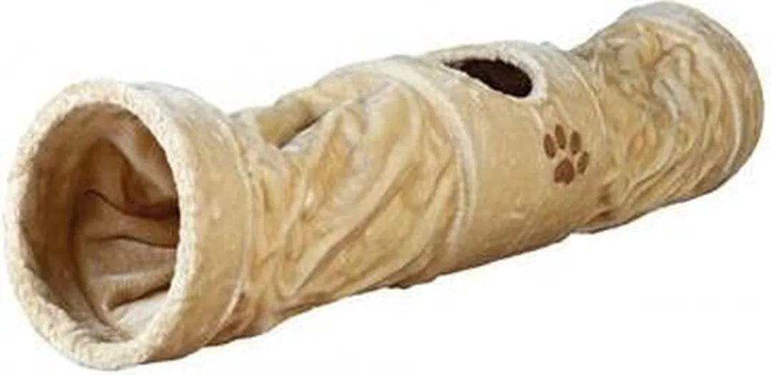 Trixie Kattentunnel Pluche Beige - 22x22x60cm - afbeelding 4 van 6