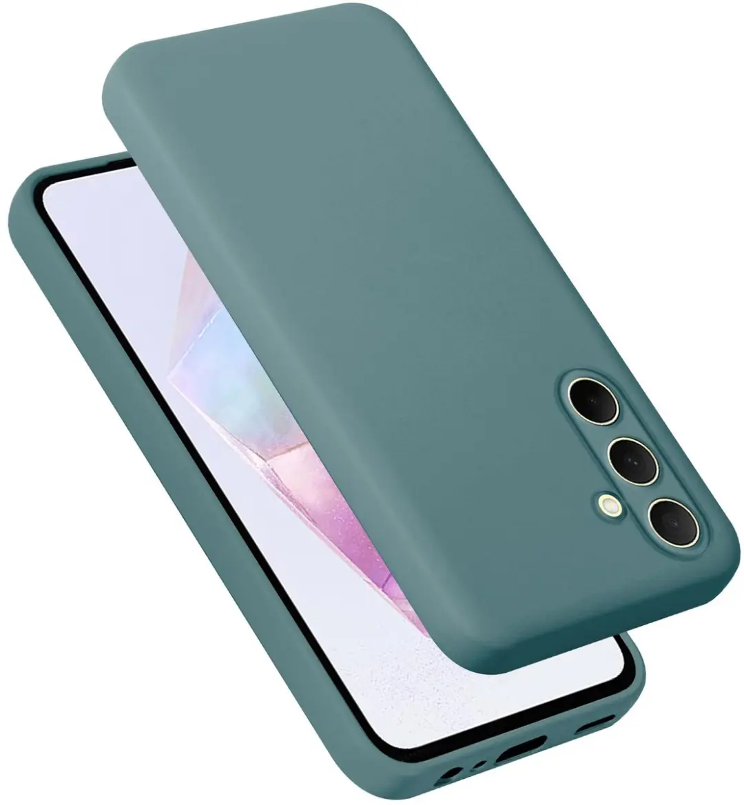 Cadorabo Hoesje geschikt voor Samsung Galaxy M35 in LIQUID GROEN