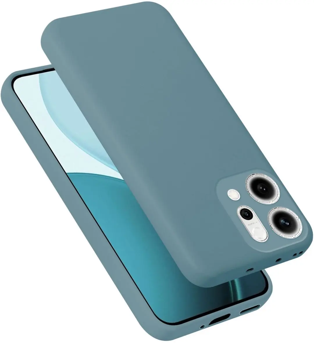 Cadorabo Hoesje geschikt voor OPPO Reno 14 Case in Liquid Groen Beschermhoes gem