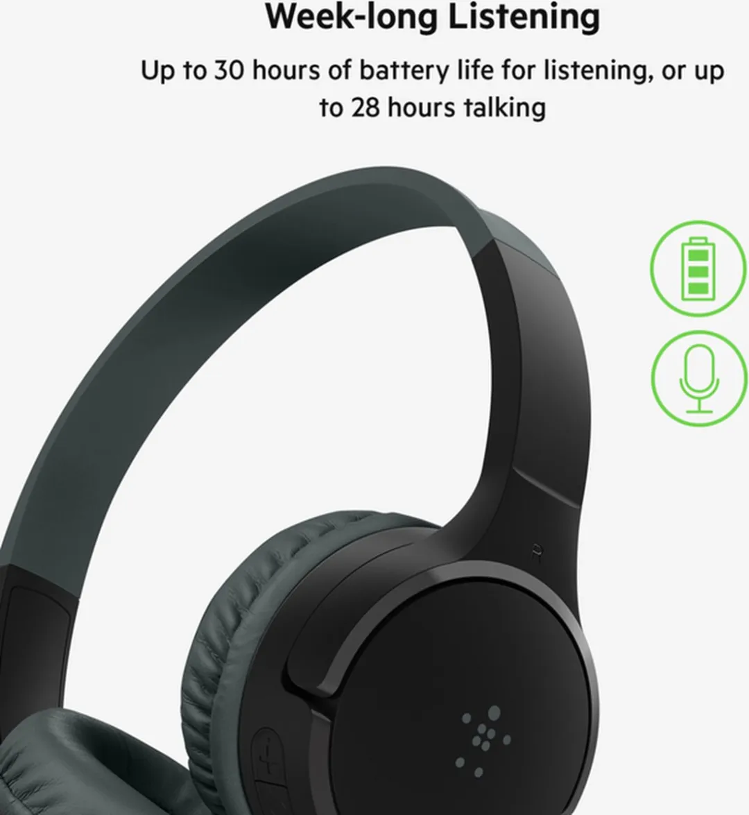 Belkin SoundForm Mini AUD002BTBKV3 Headset - Draadloos - USB Type-C - Blauw