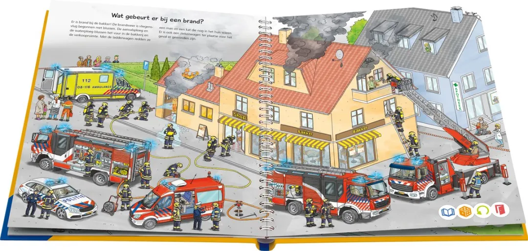 Ravensburger tiptoi Boek Bij de Brandweer - 1 Stuks