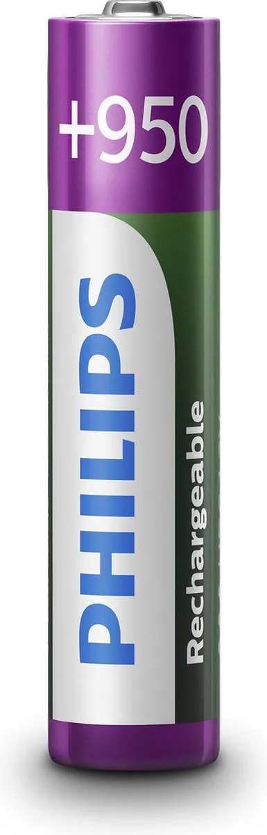 Philips AAA Oplaadbare Batterijen 950mAh - 4 Stuks