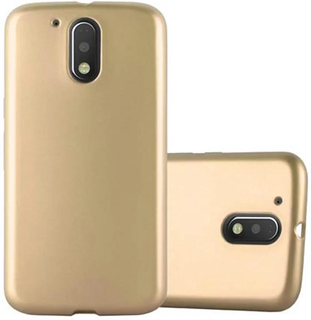 Cadorabo Hoesje geschikt voor Motorola MOTO G4 / G4 PLUS in METALLIC GOUD