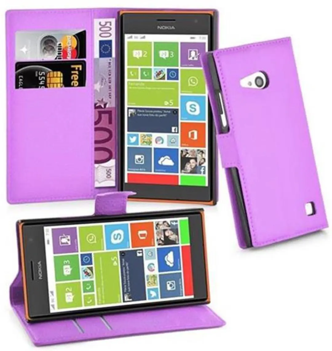 Cadorabo Hoesje geschikt voor Nokia Lumia 730 in MANGAAN PAARS