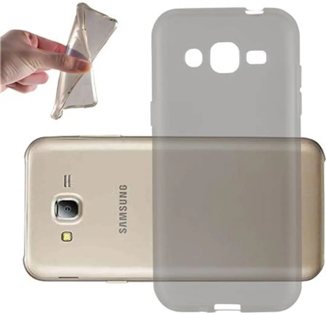 Cadorabo Hoesje geschikt voor Samsung Galaxy J2 2015 in TRANSPARANT ZWART