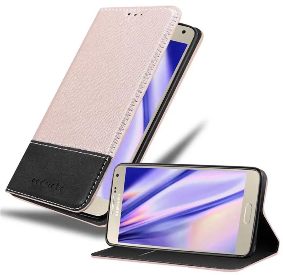 Cadorabo Hoesje geschikt voor Samsung Galaxy A5 2015 in ROSE GOUD ZWART