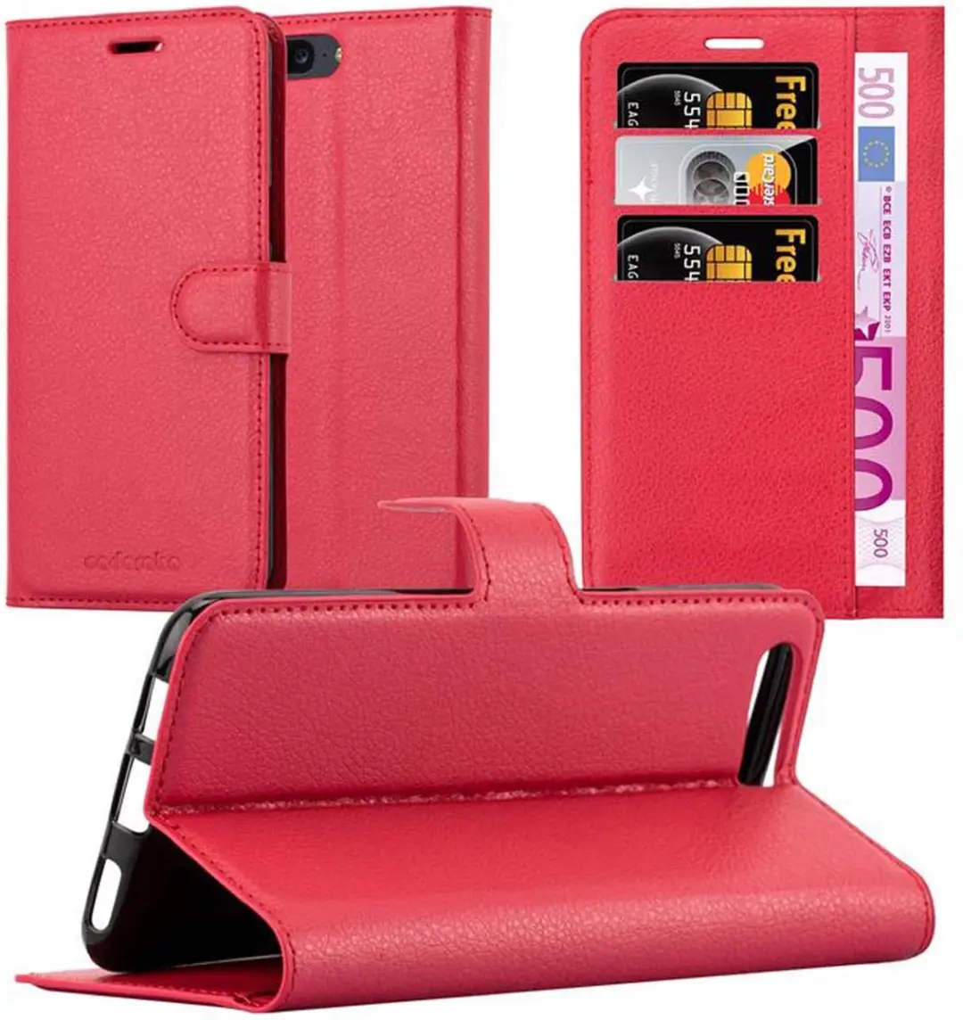 Cadorabo Hoesje geschikt voor OnePlus 5 in KARMIJN ROOD