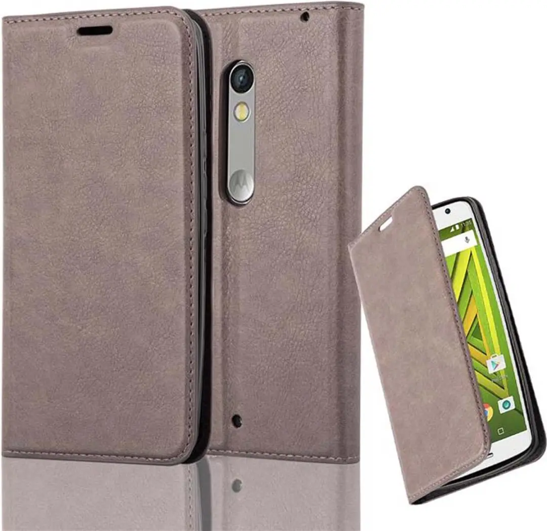 Cadorabo Hoesje geschikt voor Motorola MOTO X PLAY in KOFFIE BRUIN