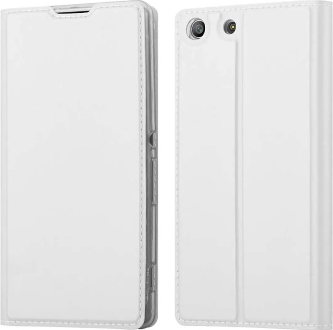 Cadorabo Hoesje geschikt voor Sony Xperia M5 in CLASSY ZILVER