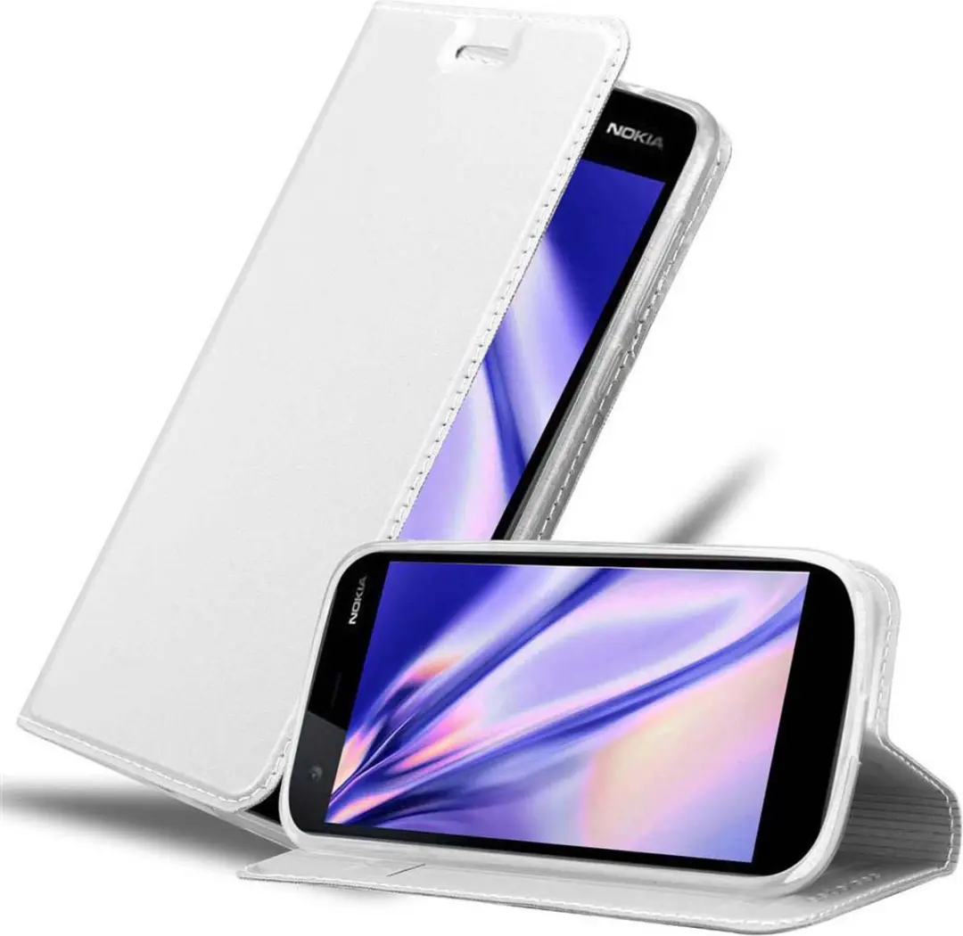 Cadorabo Hoesje geschikt voor Nokia 1 2018 in CLASSY ZILVER