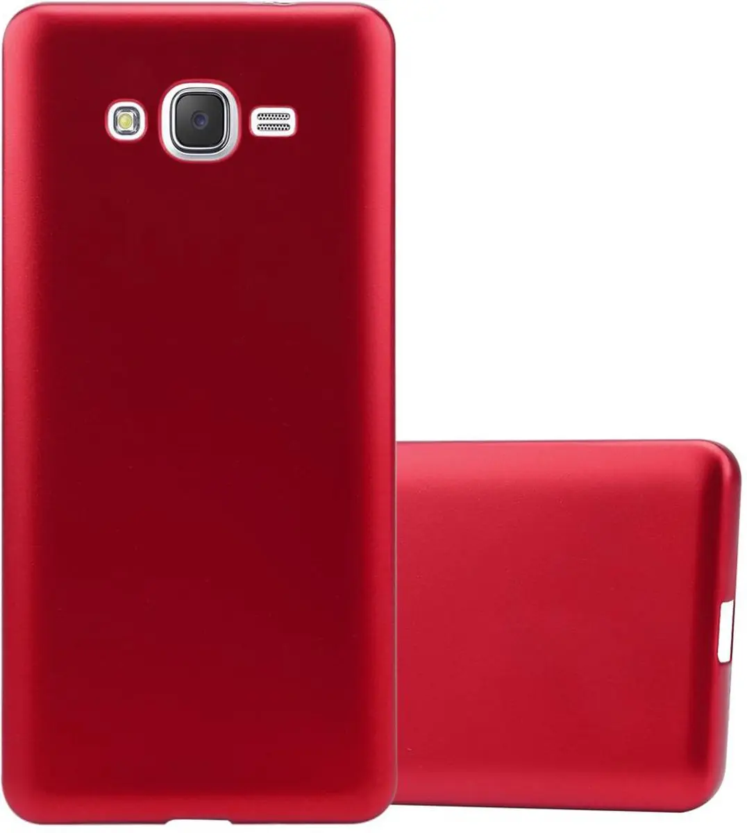Cadorabo Hoesje geschikt voor Samsung Galaxy J7 2015 in METALLIC ROOD