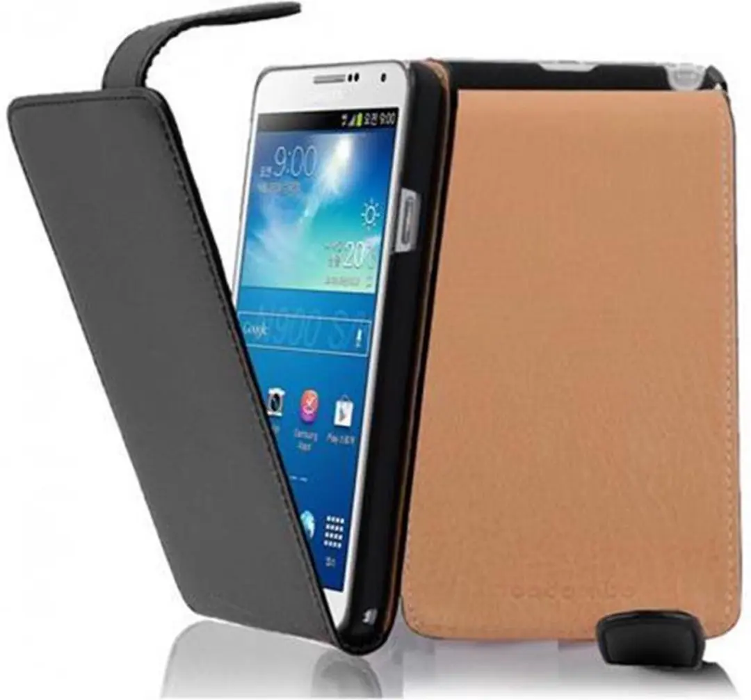 Cadorabo Hoesje geschikt voor Samsung Galaxy NOTE 3 in ZWARTE OXIDE