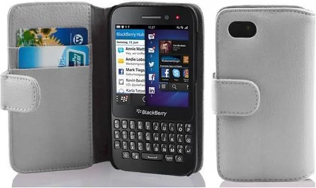 Cadorabo Hoesje geschikt voor Blackberry Q5 in MAGNESIUM WIT