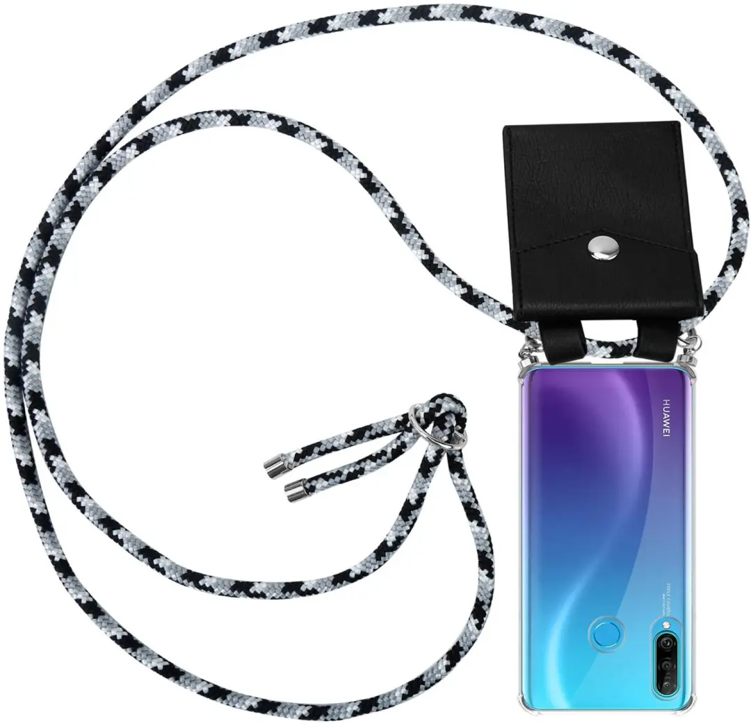 Cadorabo Hoesje geschikt voor Huawei P30 LITE in ZWARTE CAMOUFLAGE