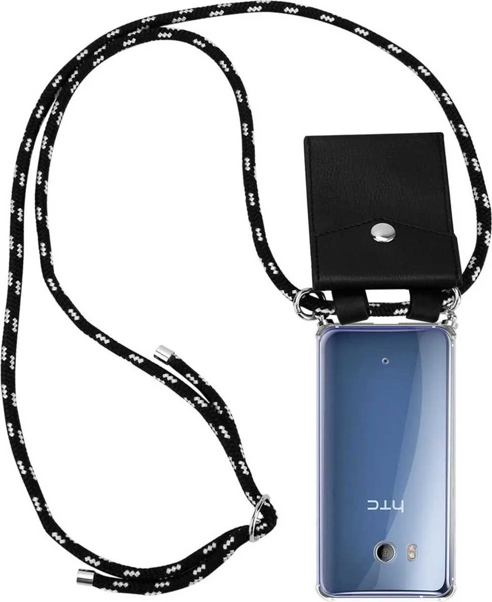 Cadorabo Hoesje geschikt voor HTC OCEAN / U11 in ZWART ZILVER