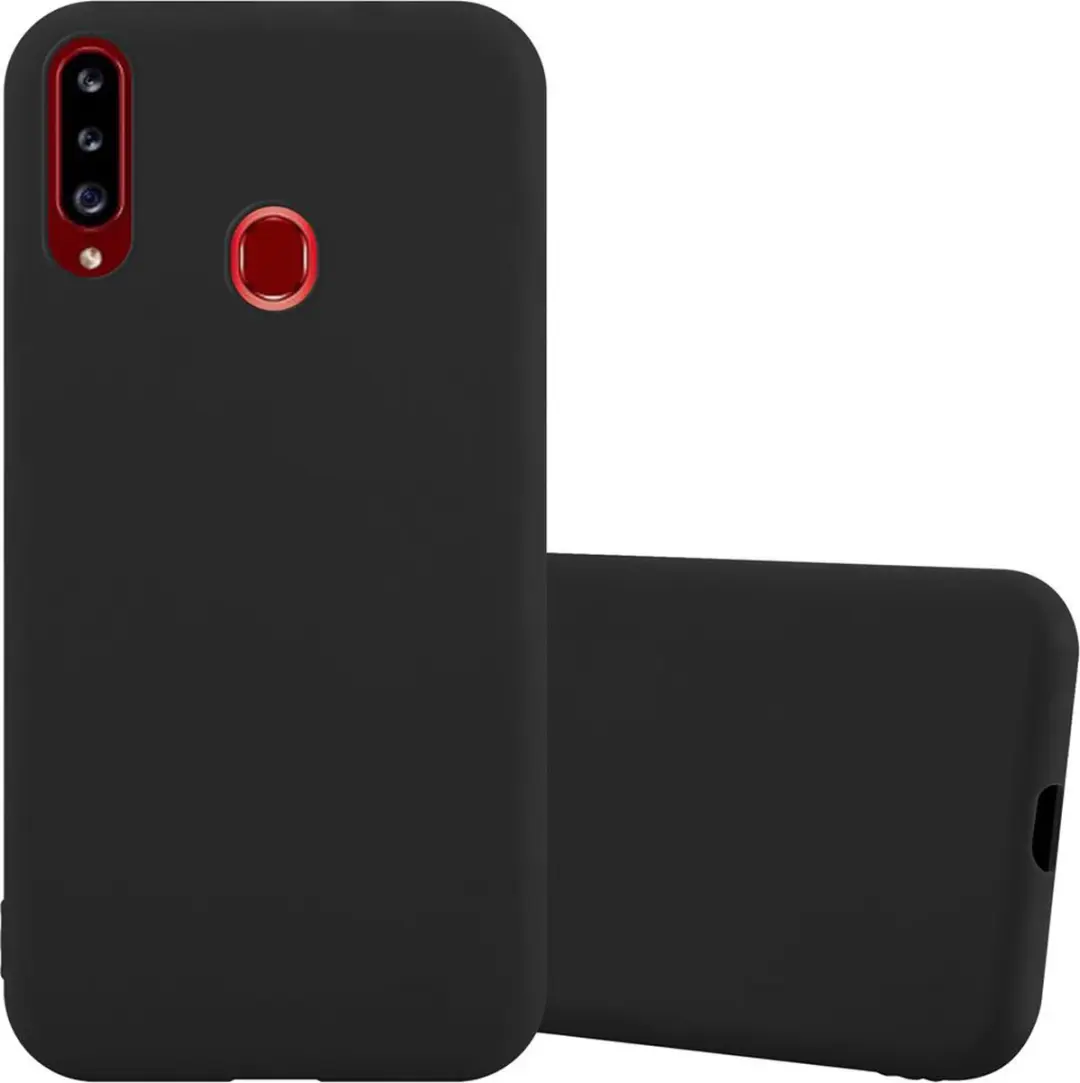 Cadorabo Hoesje geschikt voor Samsung Galaxy A20s in CANDY ZWART