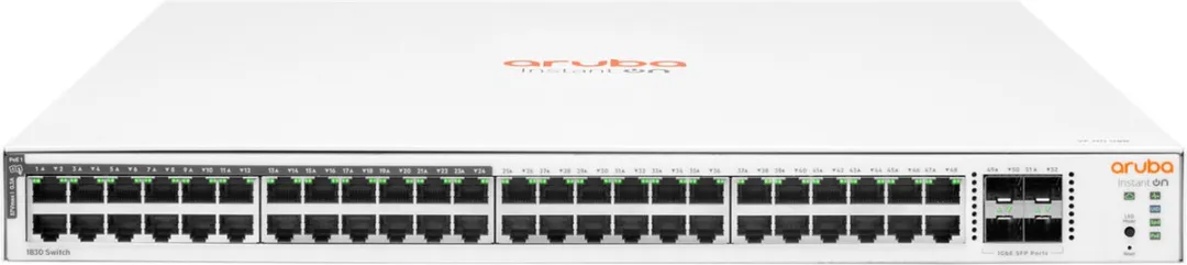 HP HPE JL815A#ABB Switch - 48x Ethernet 104Gbps - 4x SFP - 370W PoE - Wit - afbeelding 6 van 6