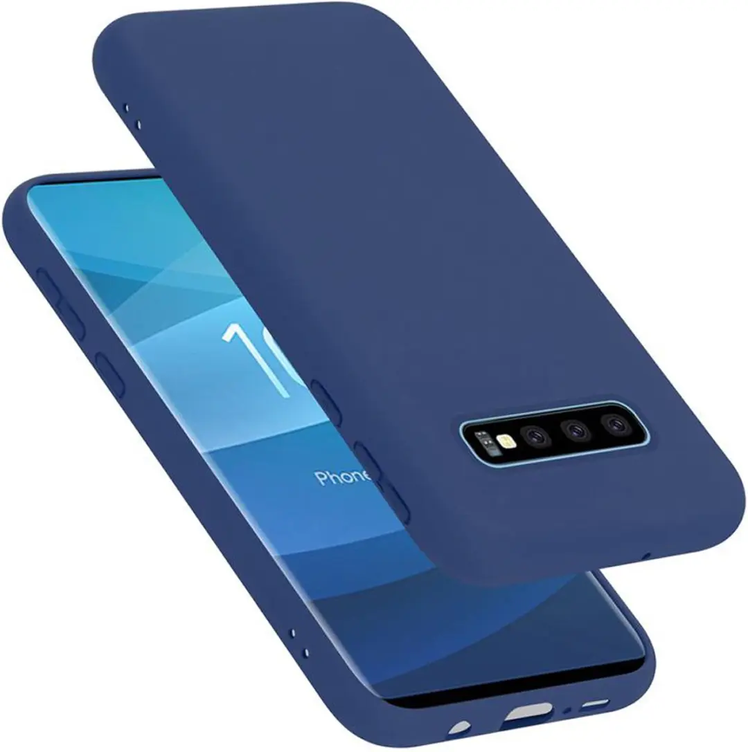 Cadorabo Hoesje geschikt voor Samsung Galaxy S10 PLUS in LIQUID BLAUW