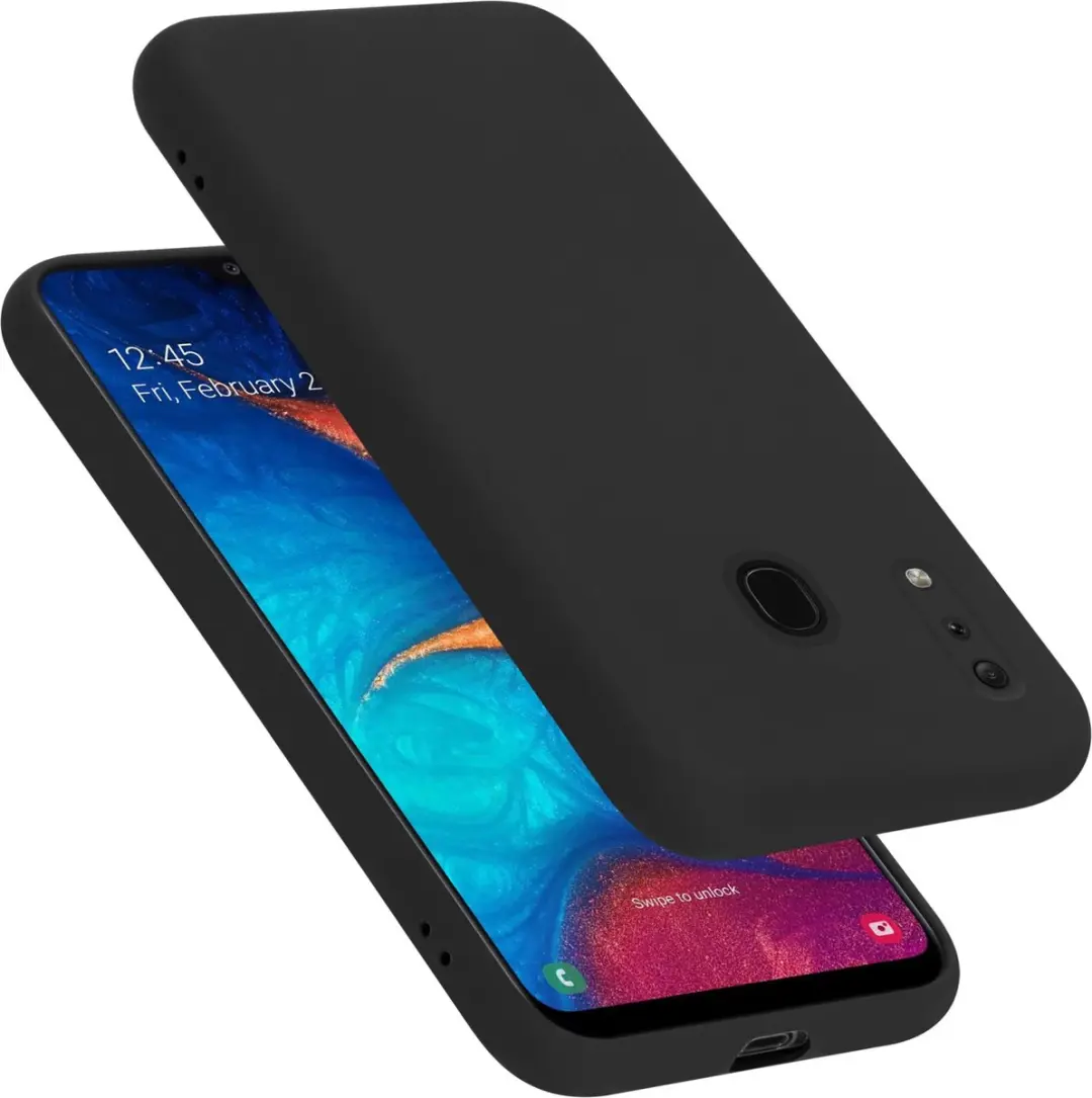 Cadorabo Hoesje geschikt voor Samsung Galaxy A20 / A30 / M10s in LIQUID ZWART