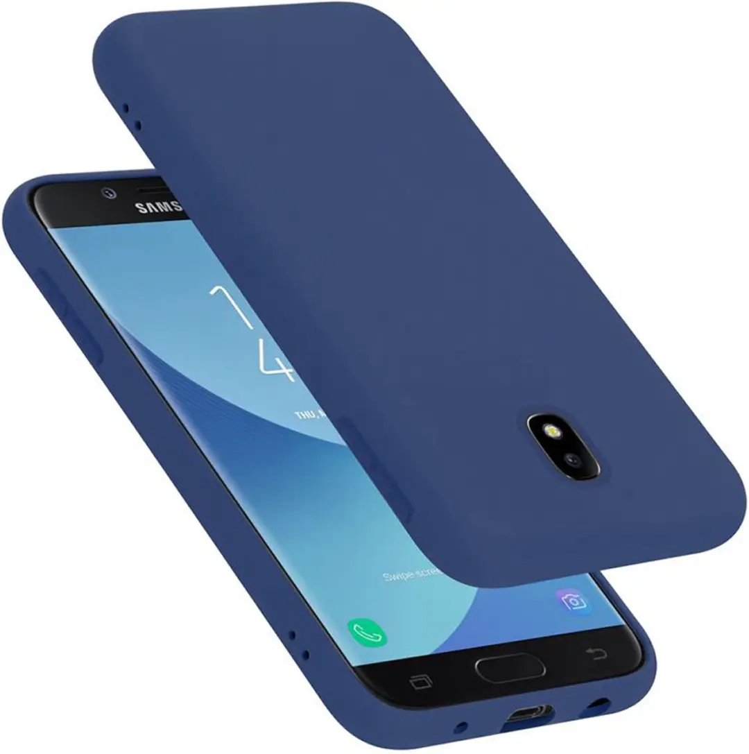 Cadorabo Hoesje geschikt voor Samsung Galaxy J7 2017 in LIQUID BLAUW