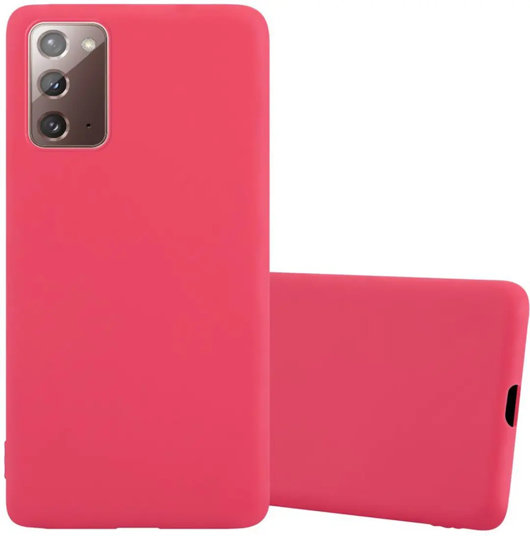 Cadorabo Hoesje geschikt voor Samsung Galaxy NOTE 20 in CANDY ROOD