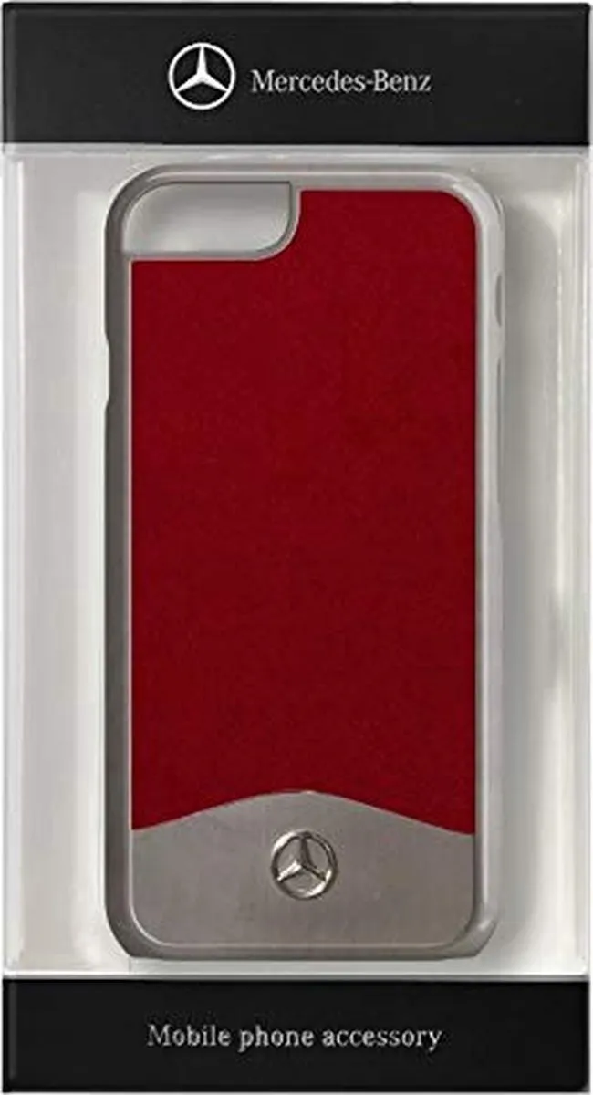 Mercedes-Benz Aluminium Back Case iPhone 7/8/SE Rood