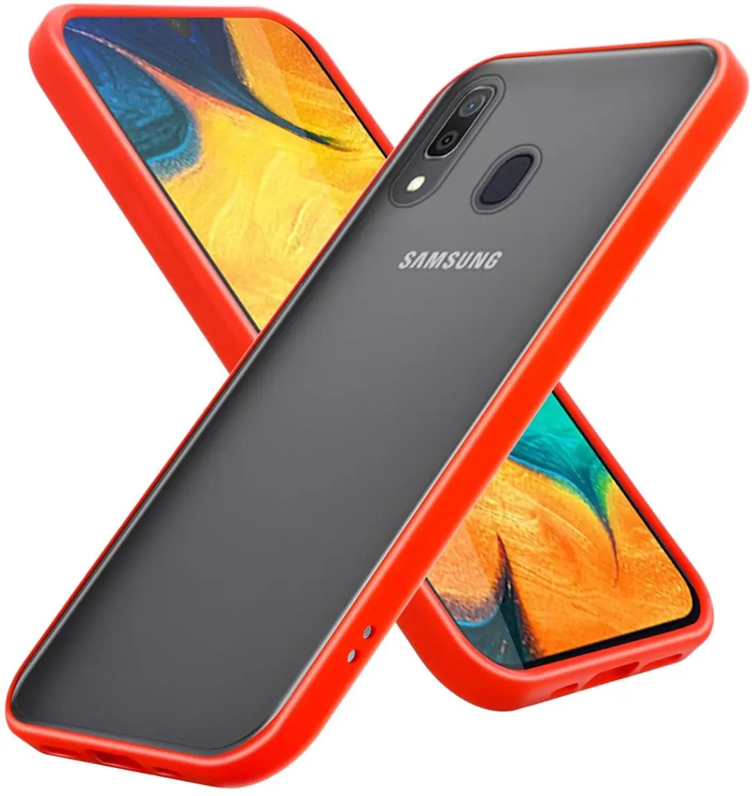 Cadorabo Hoesje geschikt voor Samsung Galaxy A20 / A30 / M10s in Mat Rood