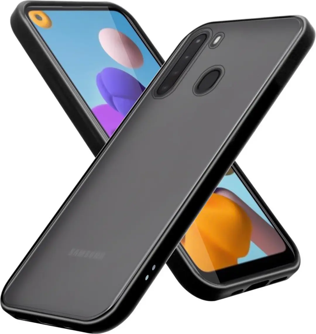 Cadorabo Hoesje geschikt voor Samsung Galaxy A21 in MATT ZWART