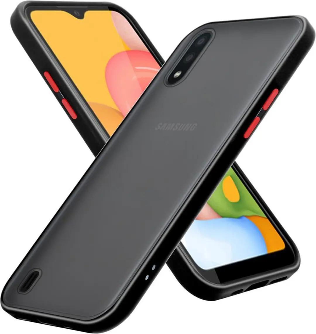 Cadorabo Hoesje geschikt voor Samsung Galaxy A01 in Mat Zwart