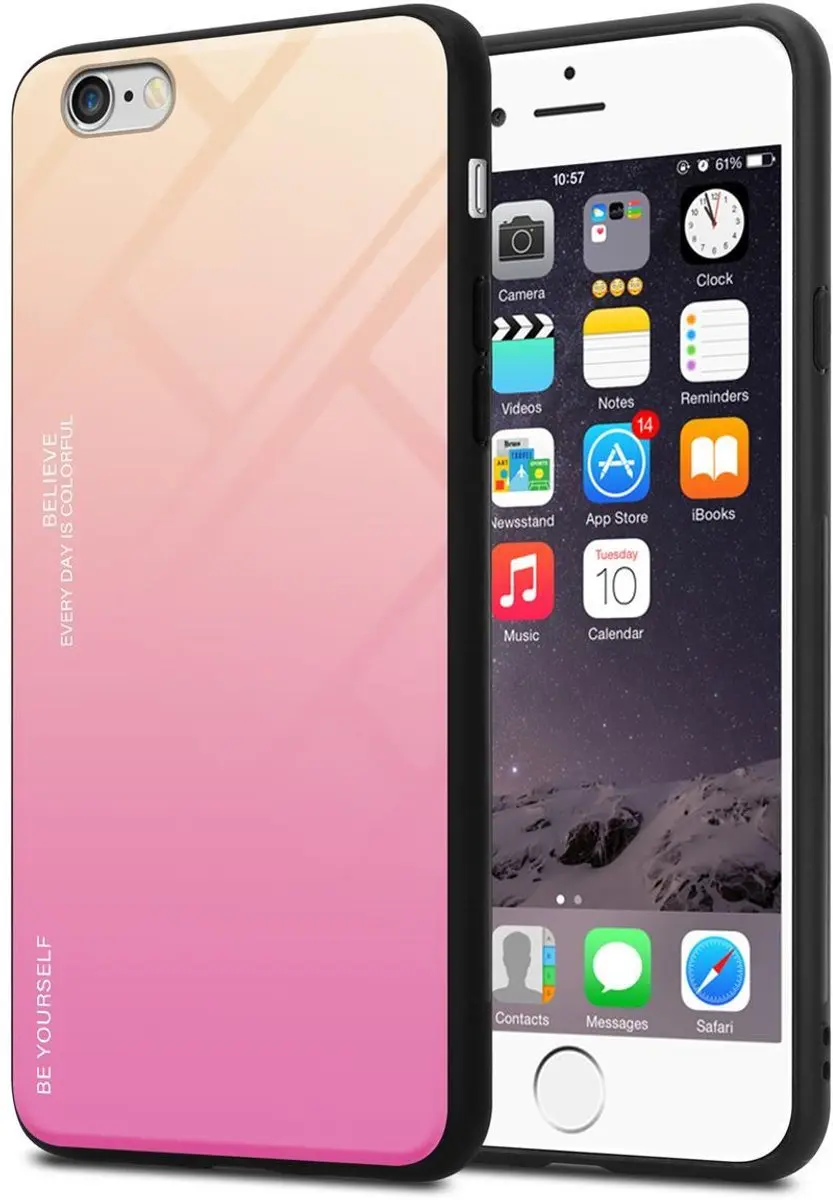 Cadorabo Hoesje geschikt voor Apple iPhone 6 / 6S in GEEL