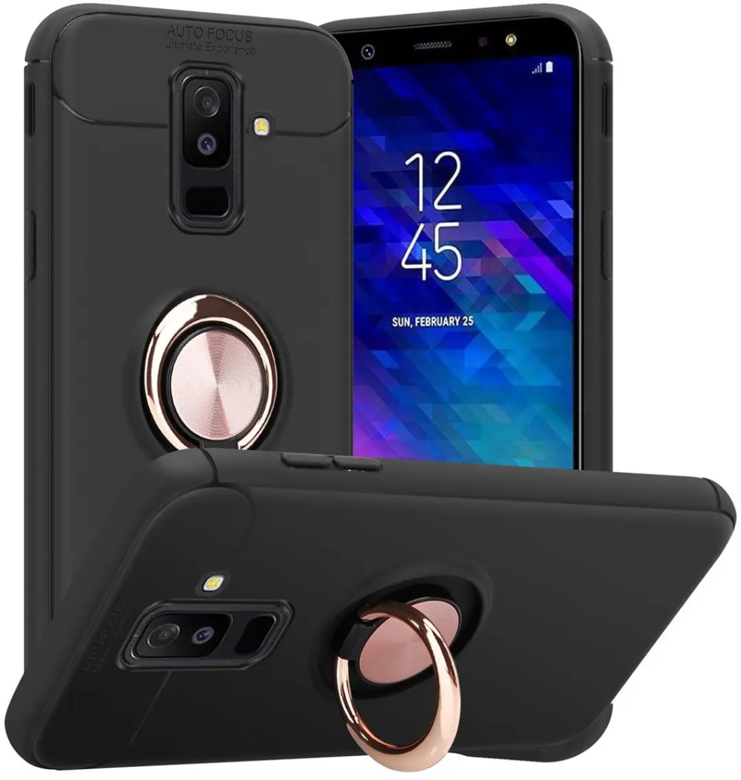 Cadorabo Hoesje geschikt voor Samsung Galaxy A6 PLUS 2018 in ZWART