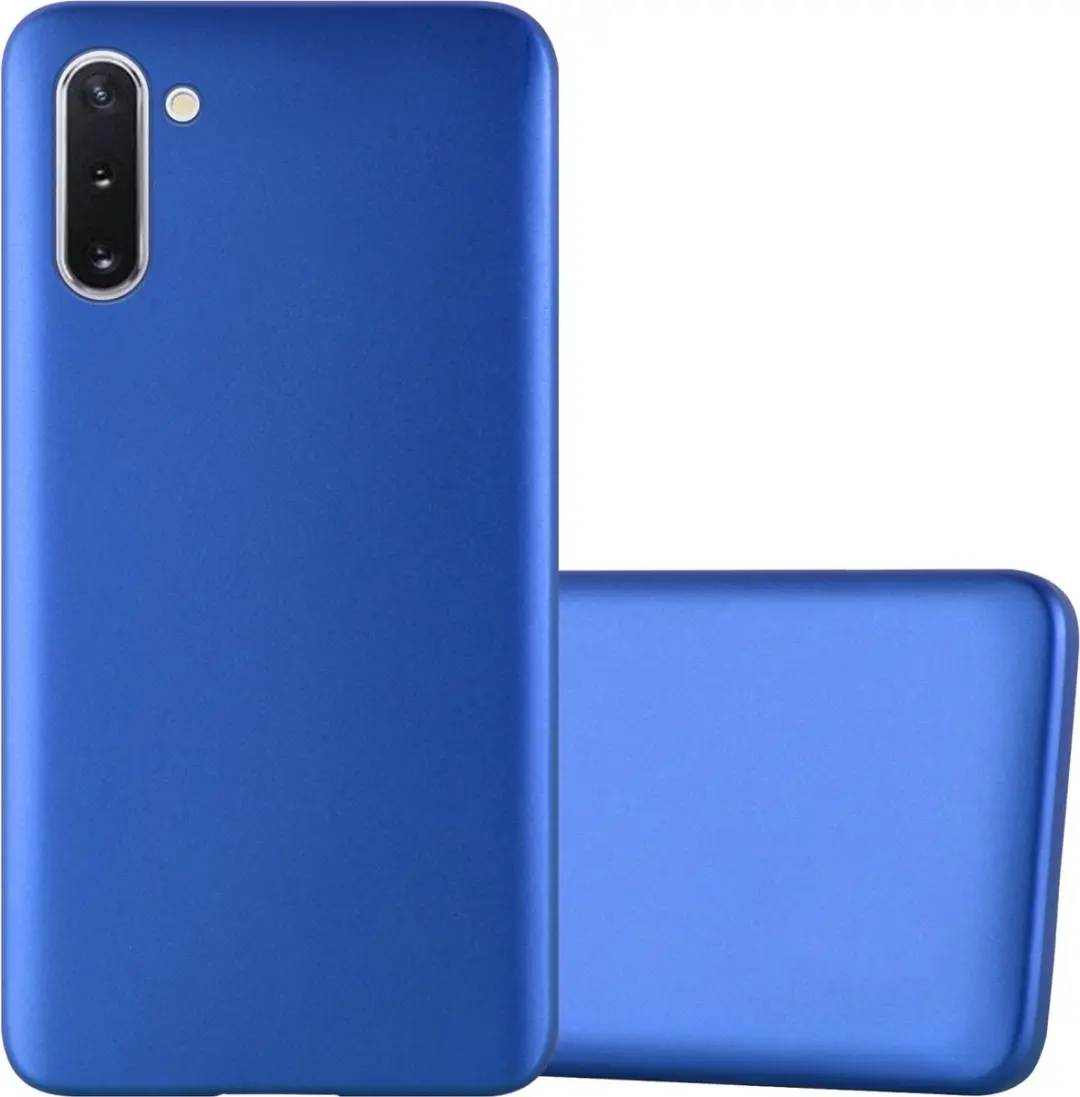 Cadorabo Hoesje geschikt voor Samsung Galaxy NOTE 10 in METAAL BLAUW