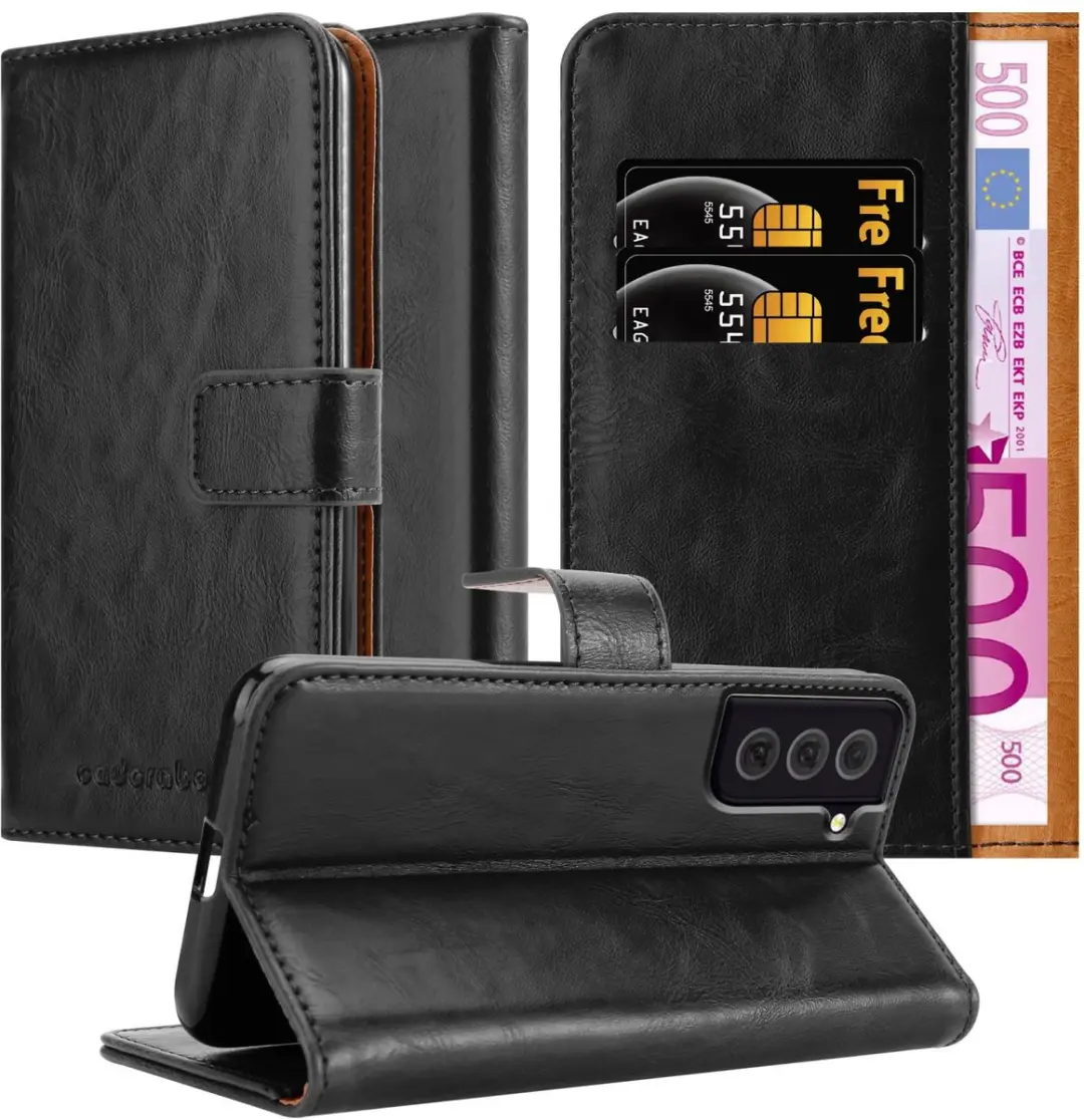 Cadorabo Hoesje geschikt voor Samsung Galaxy S22 PLUS in ZWART GRAFIET