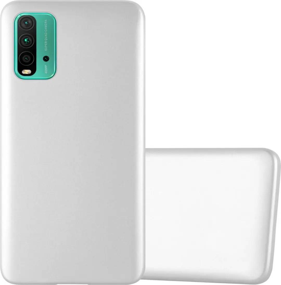 Cadorabo Hoesje geschikt voor Xiaomi RedMi 9T / POCO M3 in METALLIC ZILVER