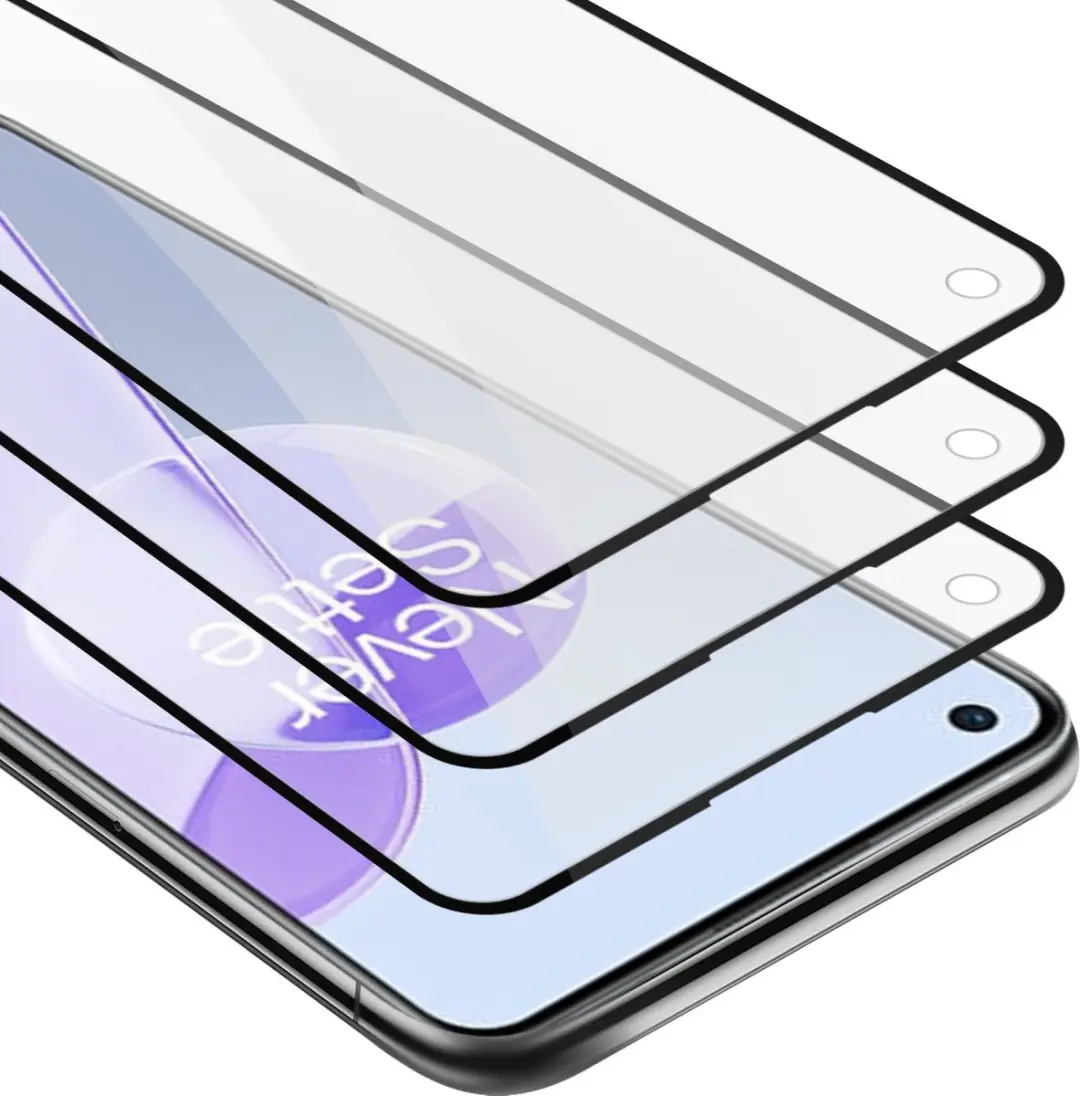 Cadorabo 3x Screenprotector geschikt voor OnePlus 9RT 5G Volledig scherm pantser