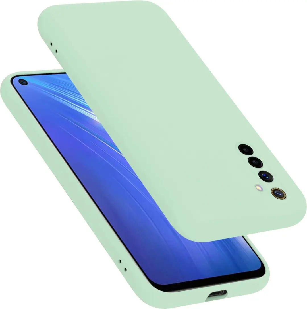 Cadorabo Hoesje geschikt voor Realme 6 4G / 6s in LIQUID LICHT GROEN