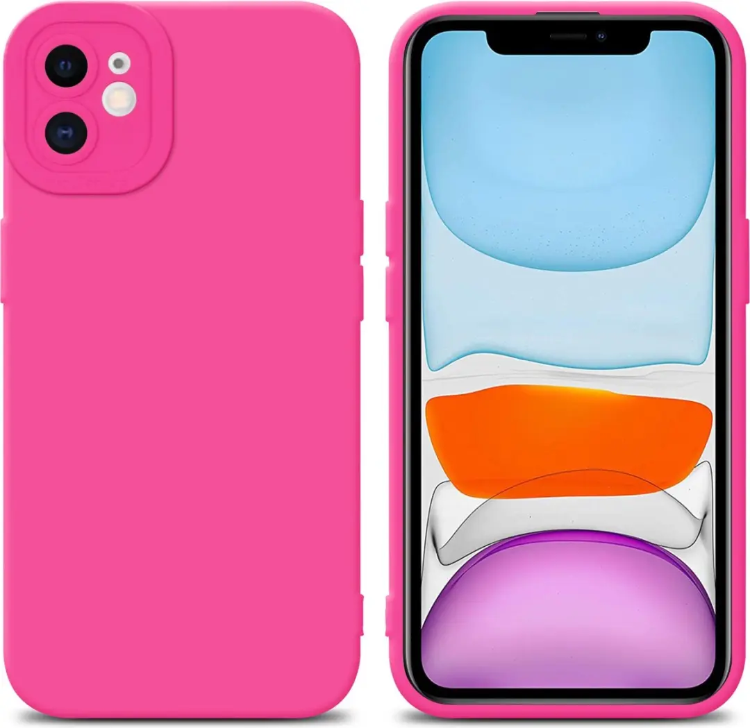 Cadorabo Hoesje geschikt voor Apple iPhone 12 in FLUID HOTPINK