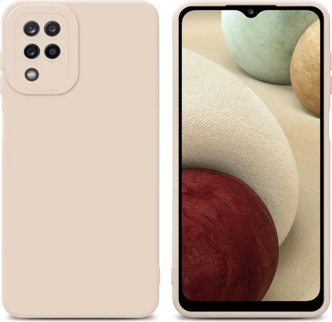 Cadorabo Hoesje geschikt voor Samsung Galaxy A12 / M12 in FLUID CREAM