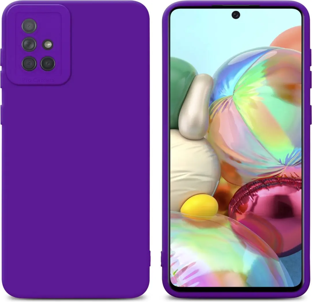 Cadorabo Hoesje geschikt voor Samsung Galaxy A71 4G in FLUID DONKER PAARS
