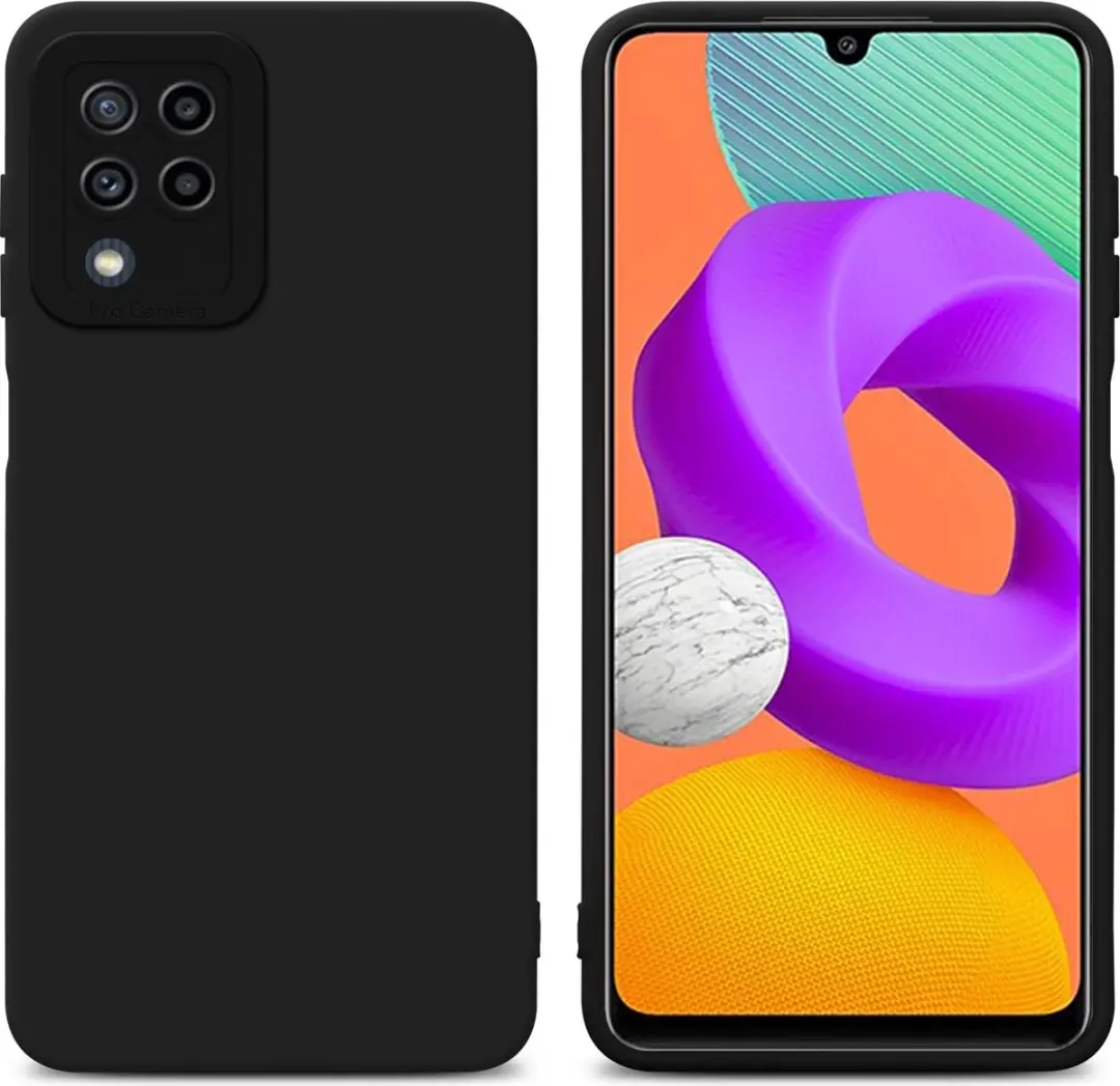 Cadorabo Hoesje geschikt voor Samsung Galaxy M22 / M32 4G in FLUID ZWART