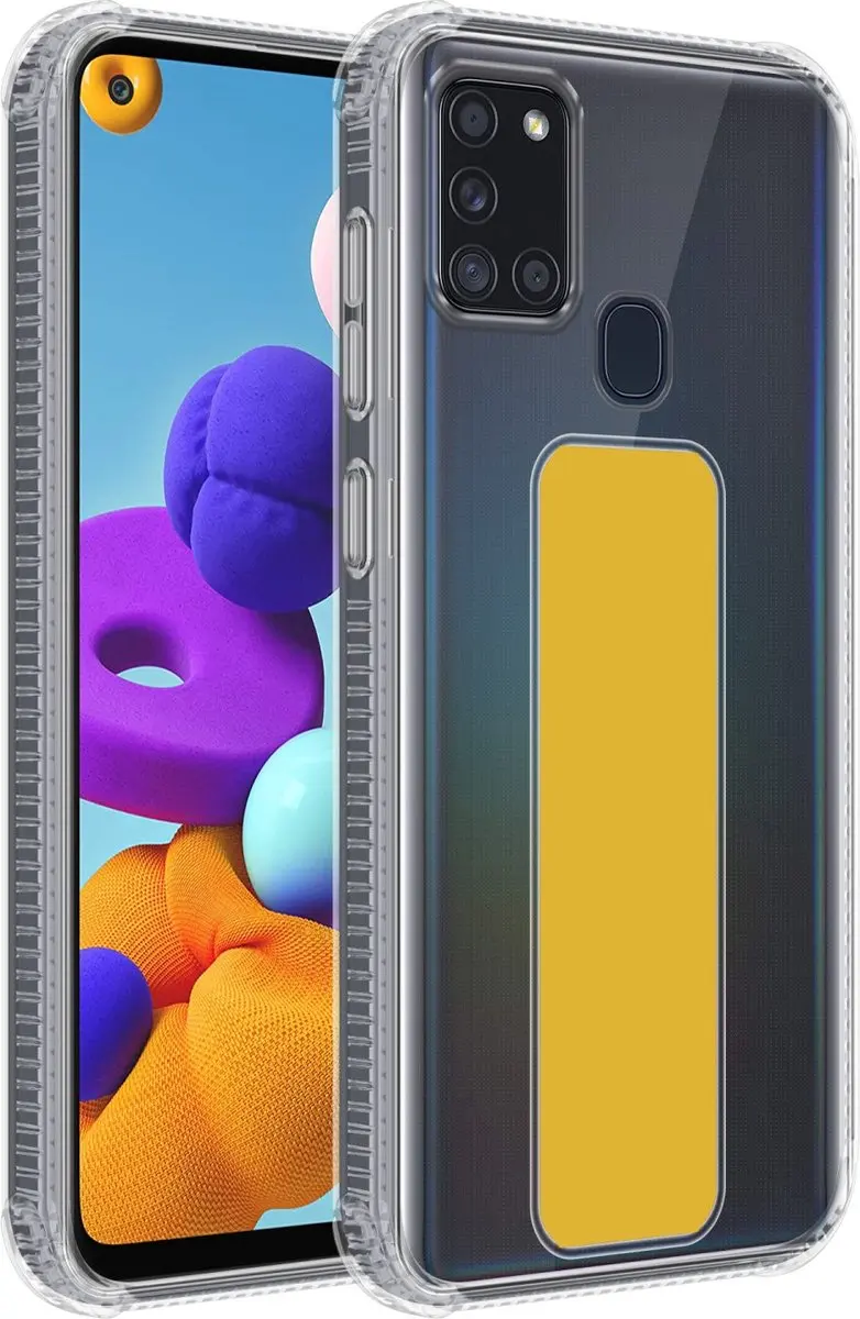 Cadorabo Hoesje geschikt voor Samsung Galaxy A21s in GEEL