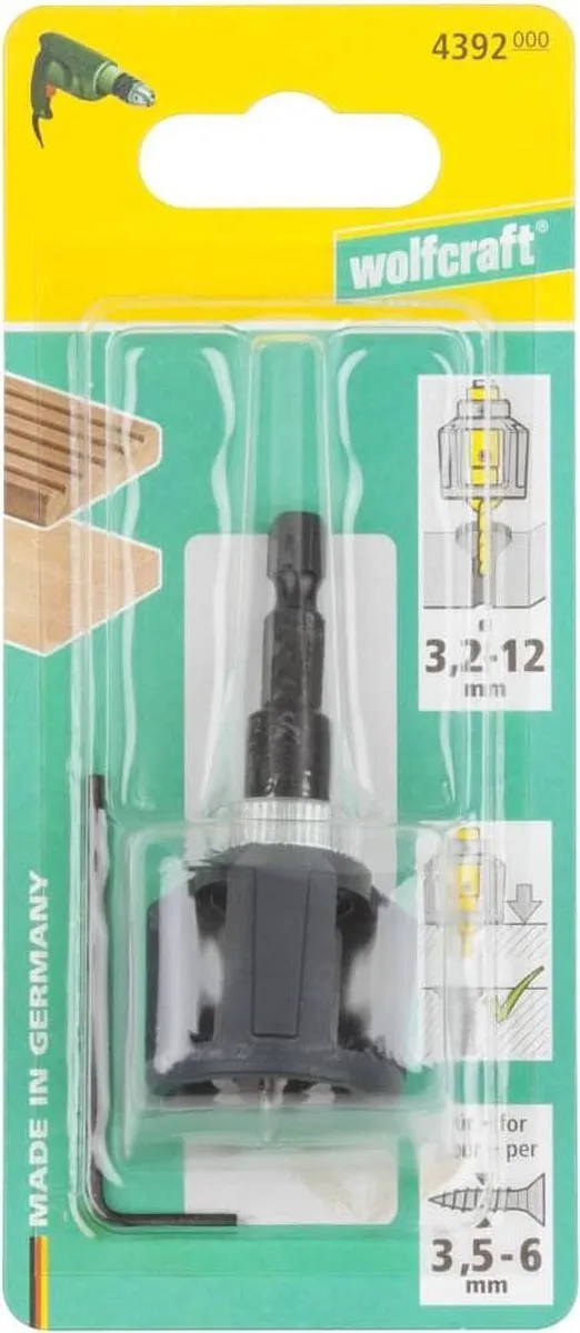 Wolfcraft Voorboor Verzinkboor Dieptestop 6mm