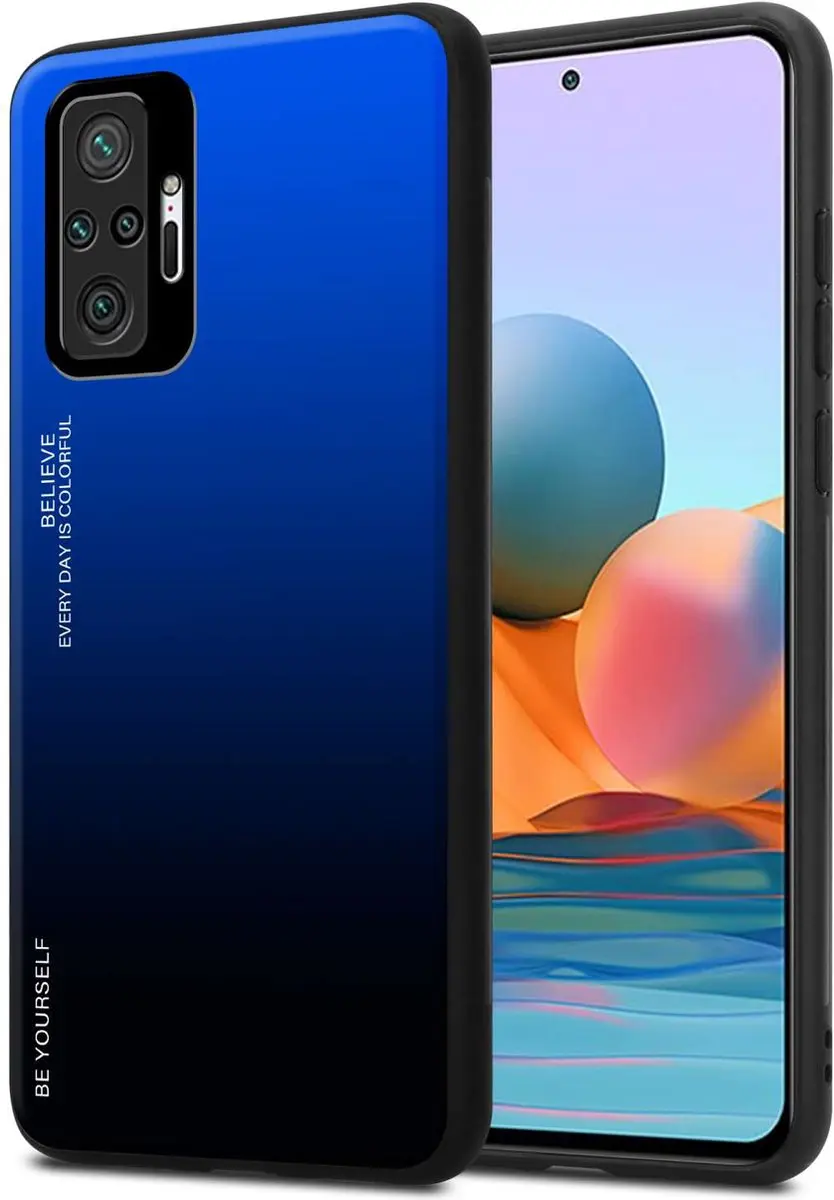Cadorabo Hoesje geschikt voor Xiaomi RedMi NOTE 10 PRO in BLAUW