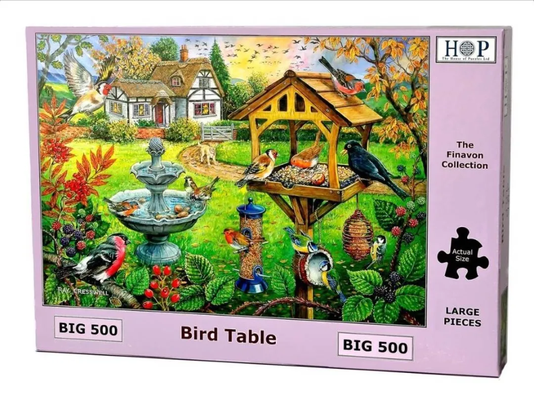 House of Puzzles Bird Table Legpuzzel 500 XL Dieren - Multicolor HP0442