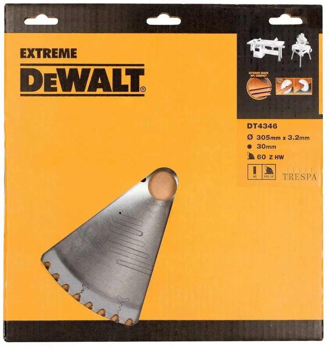 DeWalt DT4346-QZ Cirkelzaagblad HPL Extreme 305mm 60T