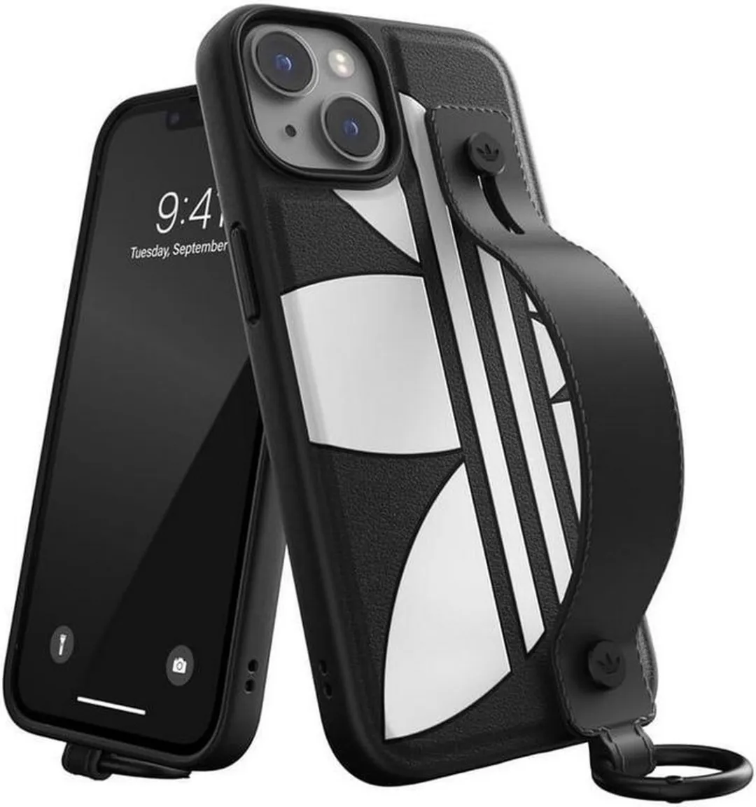 Adidas Hand Strap Back Case - iPhone 14 Plus - Zwart
