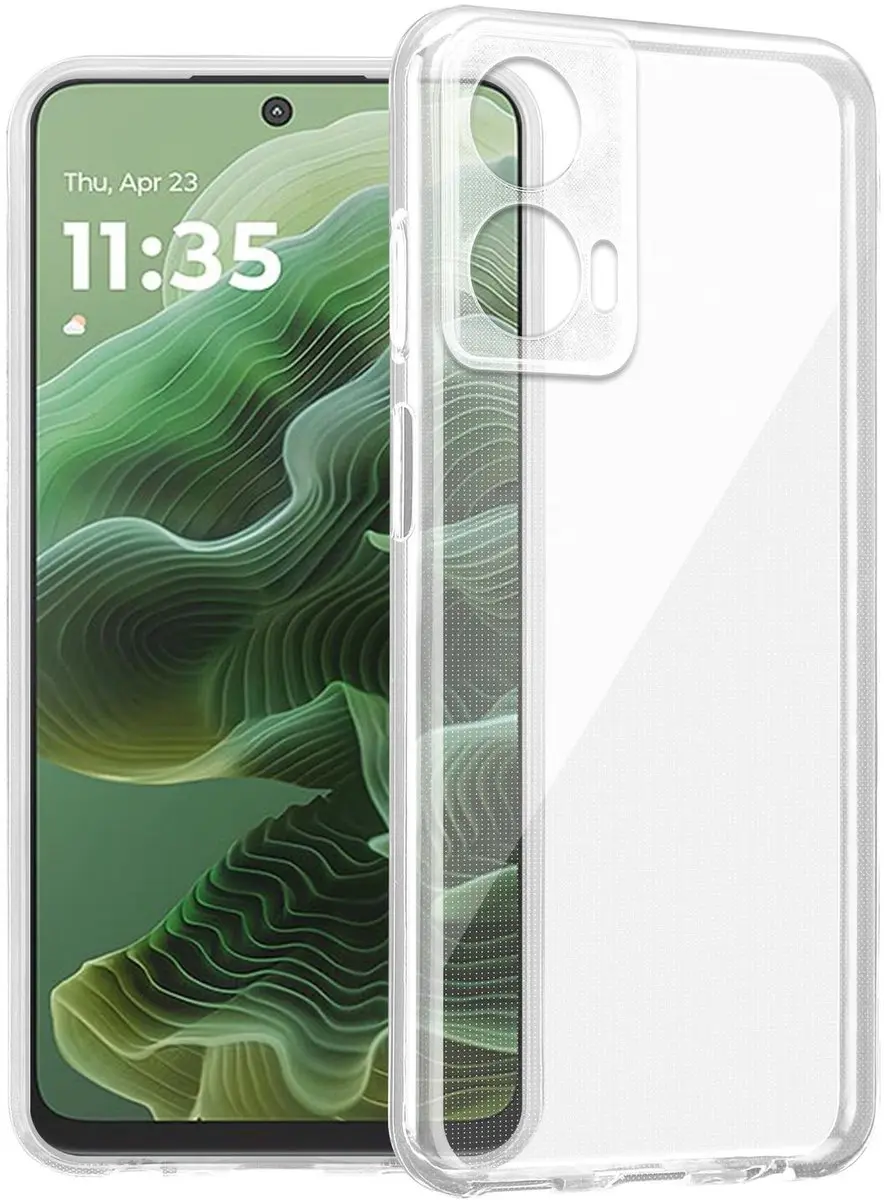 Cadorabo Hoesje geschikt voor Motorola Moto G35 in VOLLEDIG TRANSPARANT Niet-ver