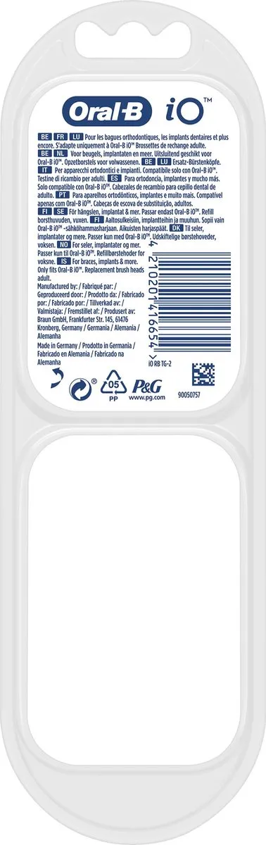 Oral-B iO Opzetborstels Blauw - 2 Stuks