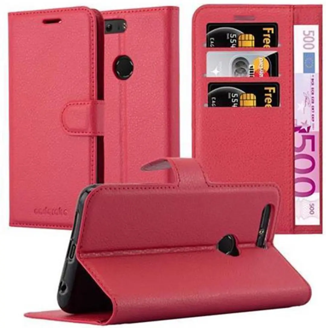 Cadorabo Hoesje geschikt voor Honor 8 / 8 PREMIUM in KARMIJN ROOD